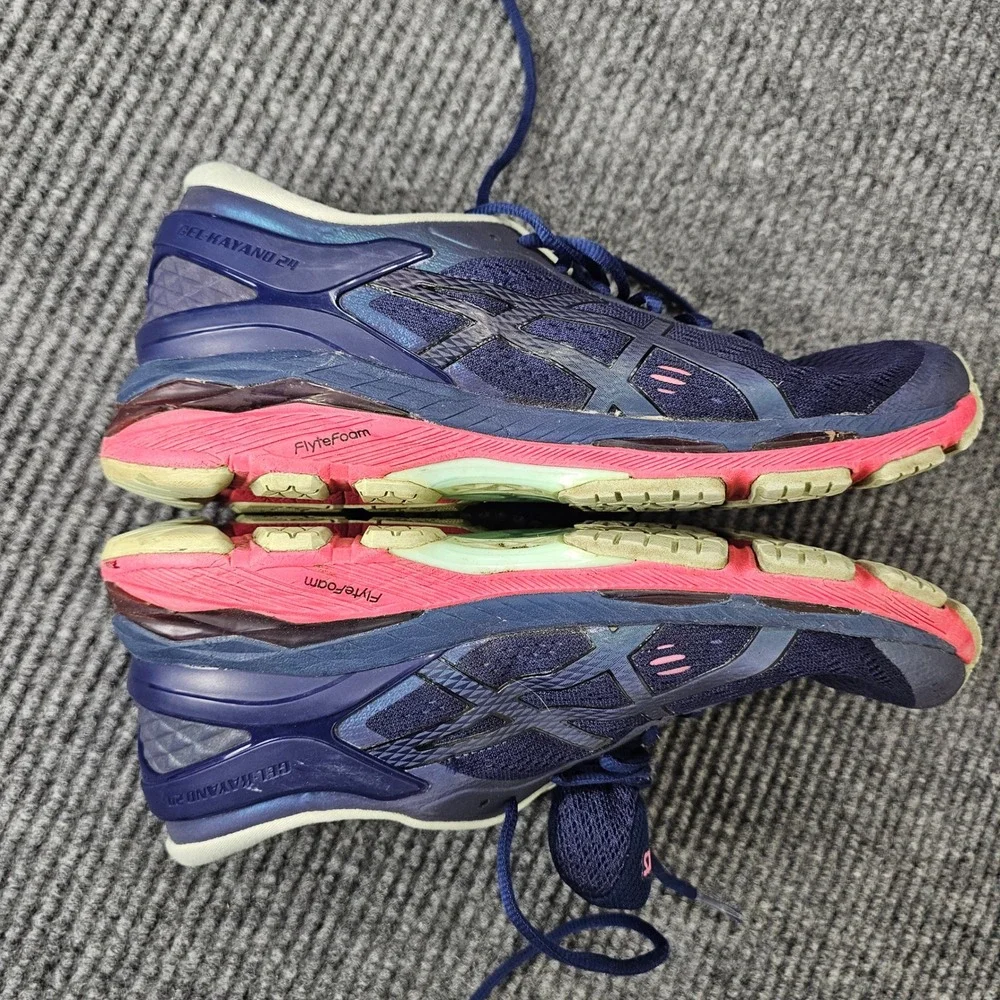 Asics Running Shoes Women 10.5 Blue Gel-Kayano 24 FlyteFoam Athletic Sneakers